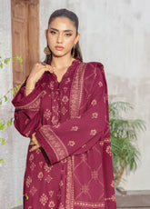 LSM Lakhany Printed Pashmina 3 Piece Unstitched Suit LSM25PP D-LG-RL-0346-A